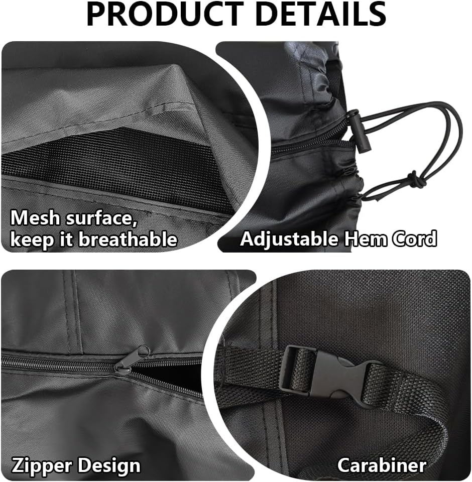 30 Inch Electric Smoker Cover for Masterbuilt and Pit Boss 2 Series Smokers, Heavy Duty Waterproof Vertical Smoker BBQ Grill Cover, All Weather Resistant,Moisture-Proof、Breathable