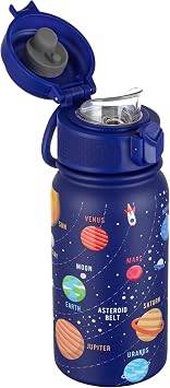 GOPPUS Kids Insulated Water Bottle 12oz, Leakproof Stainless Steel Thermos, BPA Free Double Wall Vacuum Insulated Bottle for School, Travel, Sports & Outdoor Activities, Boys Girls