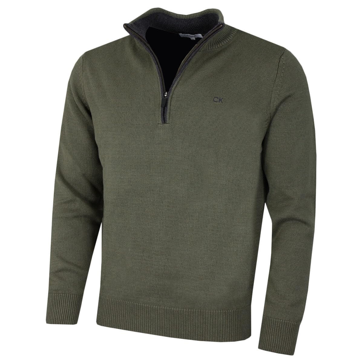 Calvin Klein Men's Khaki Cotton Sweater - Xxl