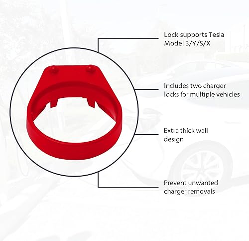 Miniatura 2 de Cerradura de cargador Tesla para adaptador J1772, compatible con todos los modelos Tesla 3Y, S 2022 y posteriores, X 2023 y posteriores, para