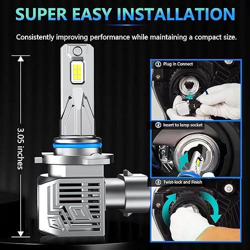Miniatura 4 de ACAUTO Bombillas LED 9006HB4 para faros delanteros, 30000 lúmenes, 700% más brillantes, Plug and Play, bombilla LED 9006 de 6500 K, bombillas LED