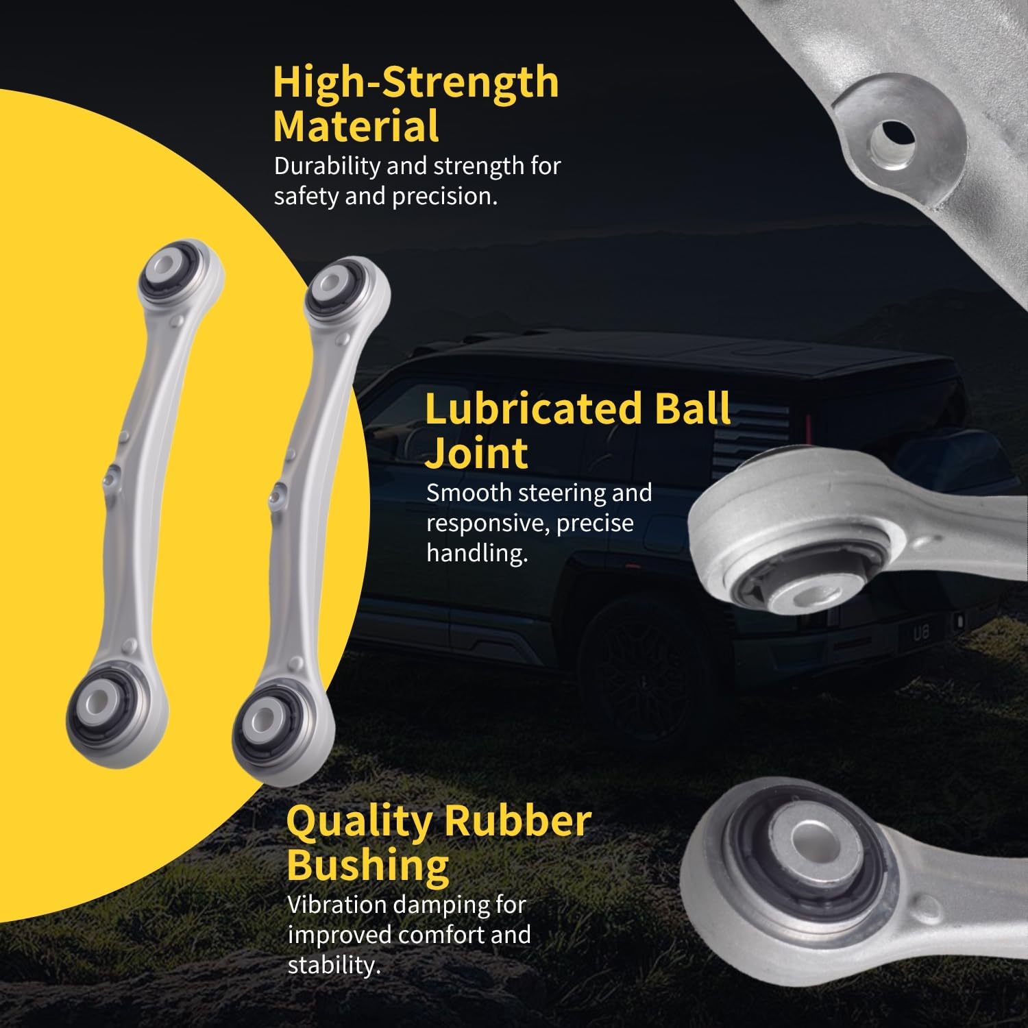 Rear Upper Control Arm Fit for Tesla S 2012-2021, Tesla X 2016-2021 - 2 PCS Suspension Kit CMS95144