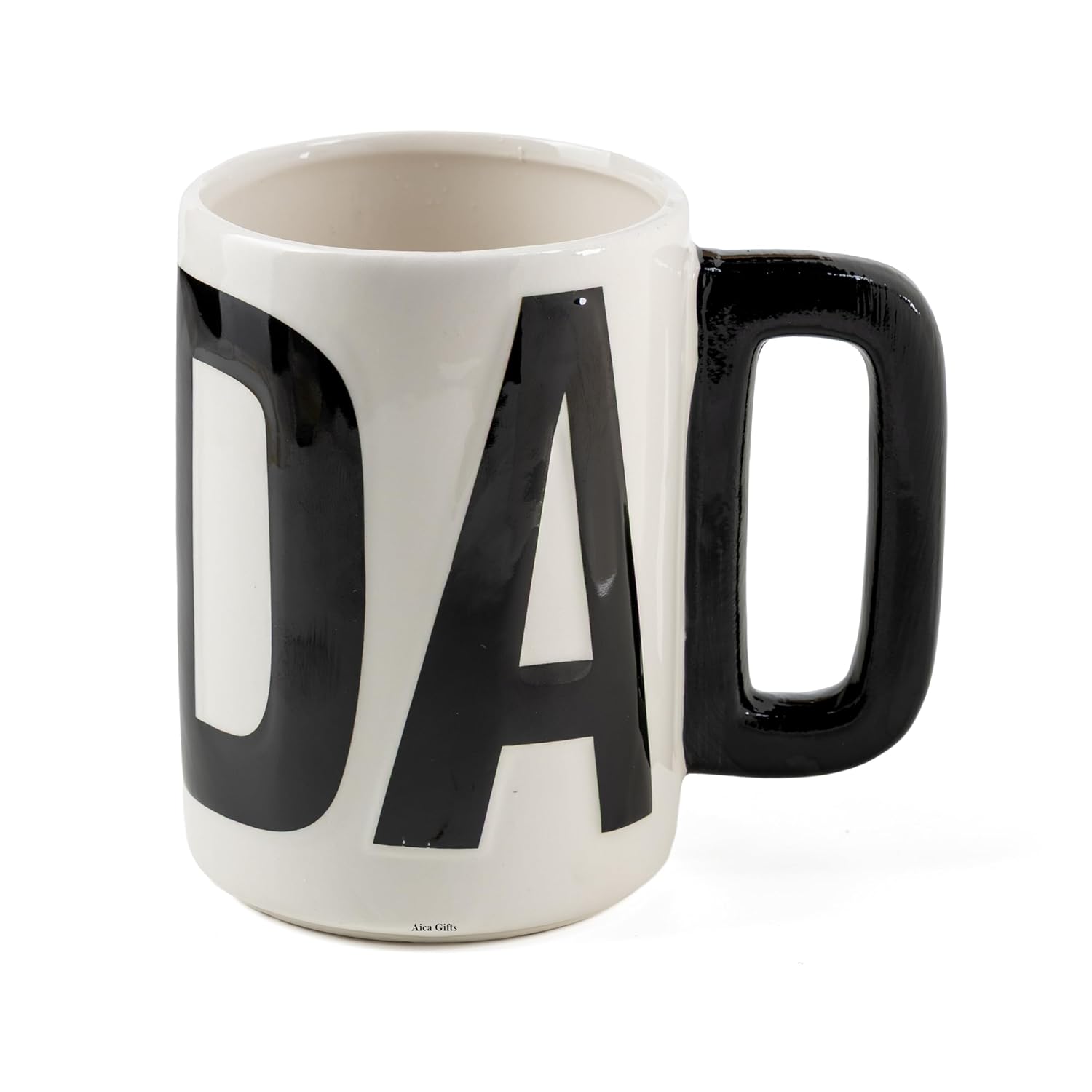 AICA Dad Ceramic Coffee Mug (White) 500ml | Coffee Mug for Dad | Birthday Gift | Father’s Day Gift | Baby Shower Gift for Dad to Be