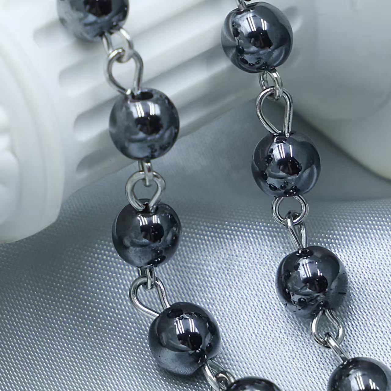 Rosary Beads Catholic for Man and Woman - Natural Black Stone Gemstone Rosary Beads, Catholic Gifts - Image 5