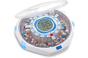 LiveFine WiFi Smart Pill Dispenser w/ Remote Monitor & Lock Key