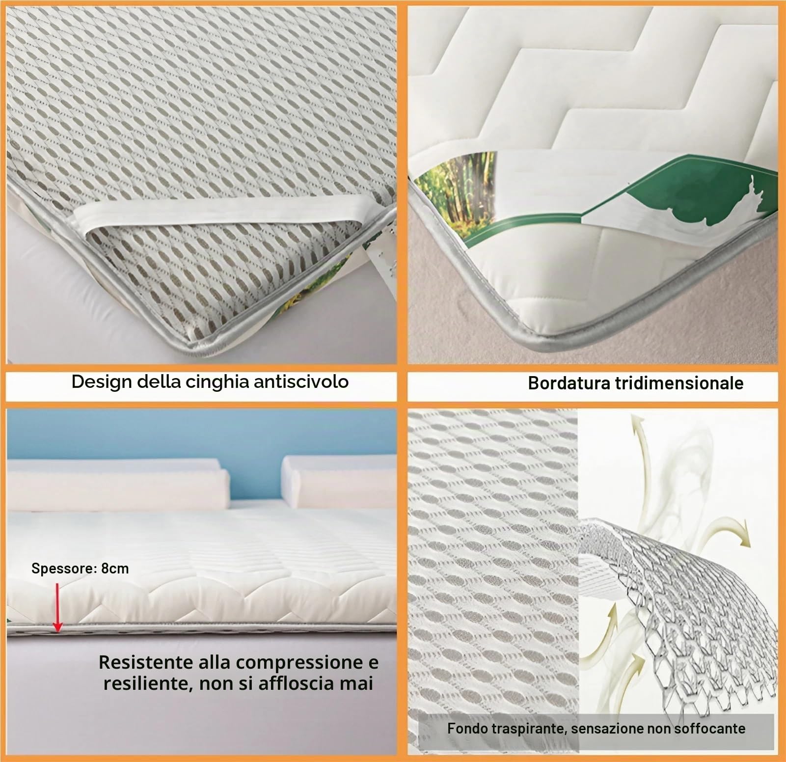 Materasso Futon Giapponese Pieghevole e Arrotolabile Spessore 8 Cm, Tappetino Da Letto Da Pavimento Portatile, per Divano Letto, Lettino Da Campeggio, Dormitorio(White,120 x 180 x 8 cm)