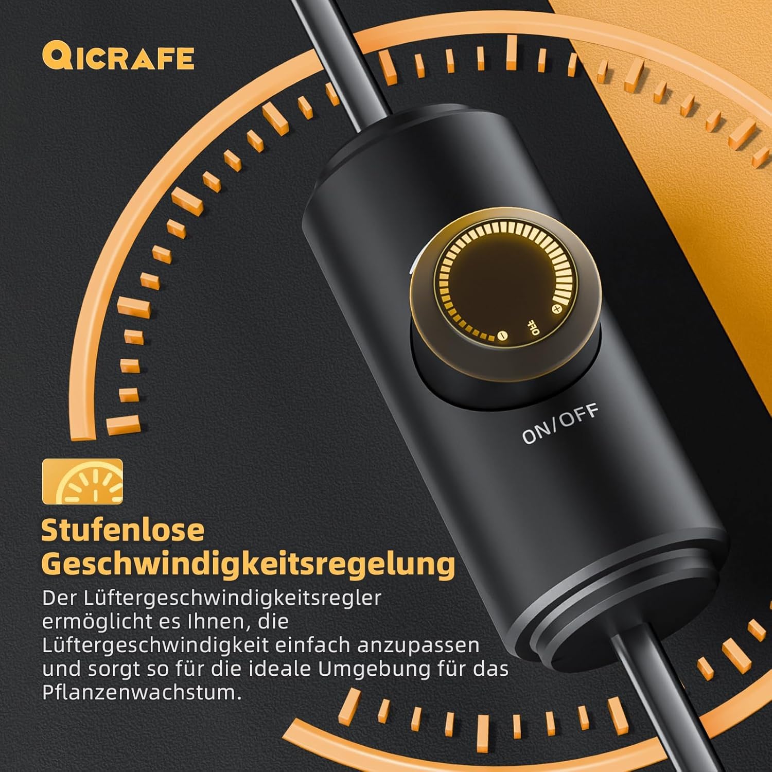 Rohrventilator 100 mm, Leise und Regelbar, Leistungsstark und Sparsam, Luftstrom 367 m³/h, Drehzahlregler inklusive, Überhitzungsschutz, für Gewächshaus und Belüftung