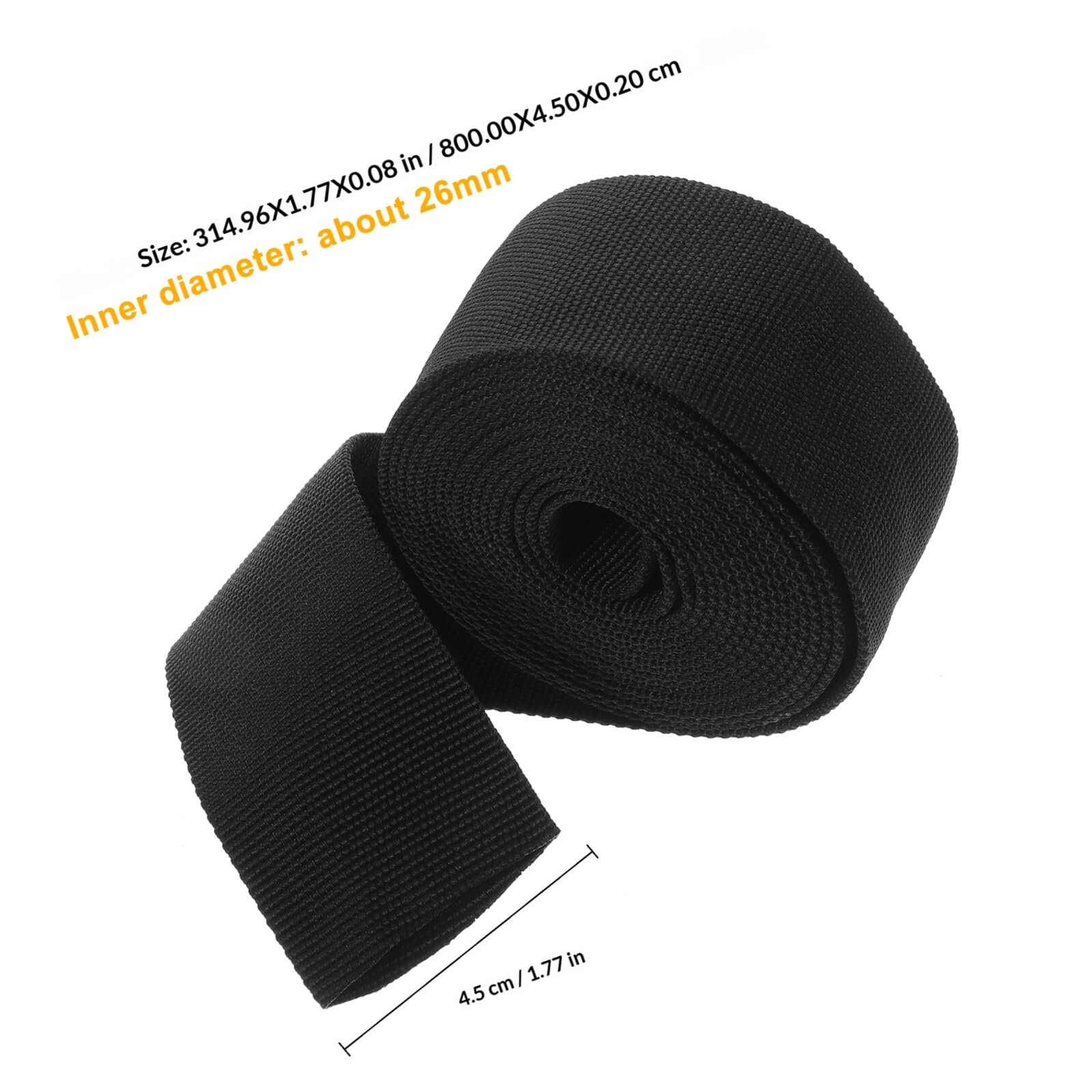Hydraulikschlauchschutz aus Schwarzem Nylon Flammhemmende Schutzhülle für Hydraulikschlauch und Schweißbrennerschlauch 26 Zoll Länge Eng Gewebt und Langlebig