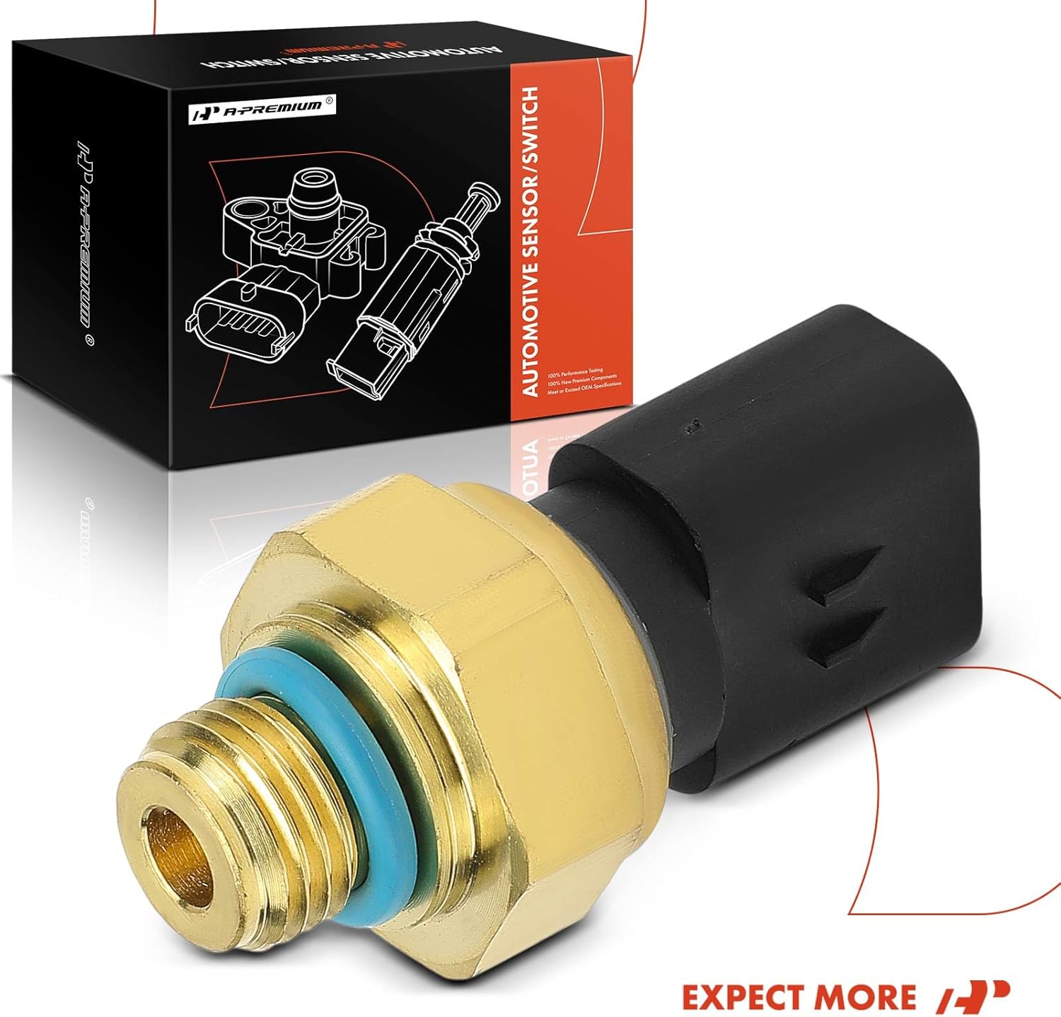 A-Premium Turbocharger Inlet Pressure Sensor [3 Pins] Compatible with Freightliner Argosy & International Harvester 5900i & Kenworth T800 & Peterbilt 379 & Sterling Truck A9500 & Western Star 4900EX