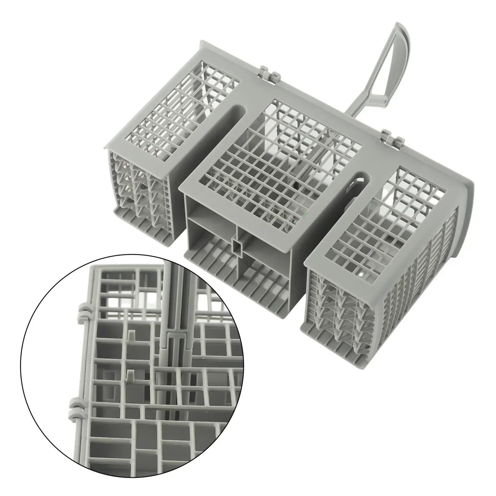 Cesta de cubiertos para lavavajillas con soporte Bauknecht para cubiertos de cocina Sto Solut y accesorio fácil de limpiar