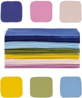 Reusable 100% Cotton Cloth Napkins - 30 Pack 10'' X 10'' Zero Waste Eco Friendly Paperless Towels, Solid color