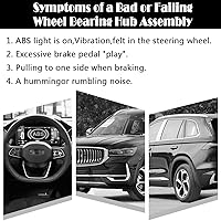 Vista 7 de AUQDD 512500 (para vehículo AWD) Buje de rueda trasera y conjunto de rodamiento compatible con Fo-rd Escape 2013-2018/Lin-coln MKC 2015-2019
