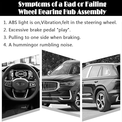 Miniatura 7 de AUQDD 512500 (para vehículo AWD) Buje de rueda trasera y conjunto de rodamiento compatible con Fo-rd Escape 2013-2018Lin-coln MKC 2015-2019 (17-18