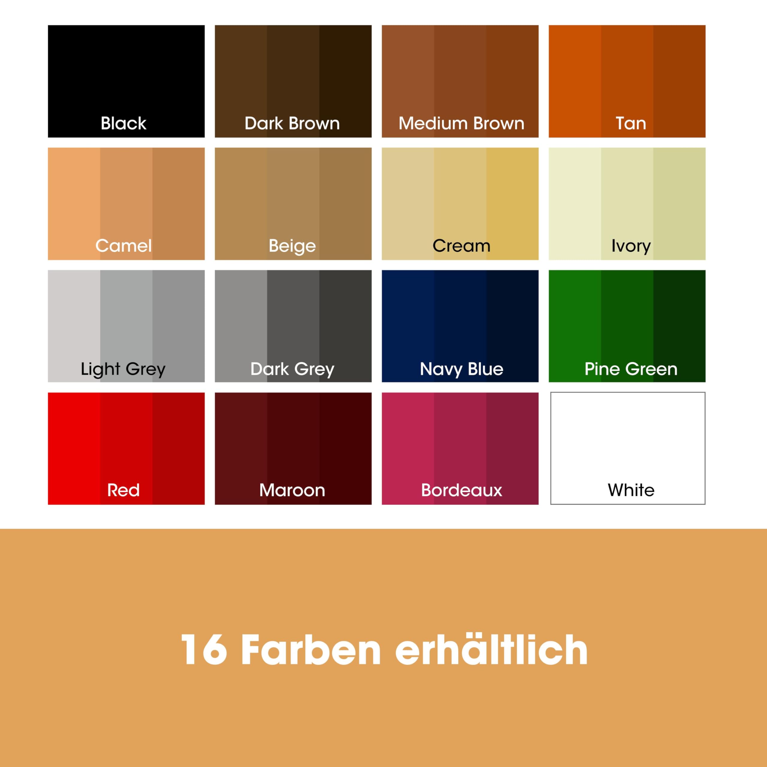 Furniture Clinic Komplettes Leder restaurierungs-Set – enthält Leder-Balsam, Schutzcreme, Reiniger, Schwamm und Tuch – für Autositze, Sofas, Bekleidung, Schuhe und Taschen (Dunkelbraun)