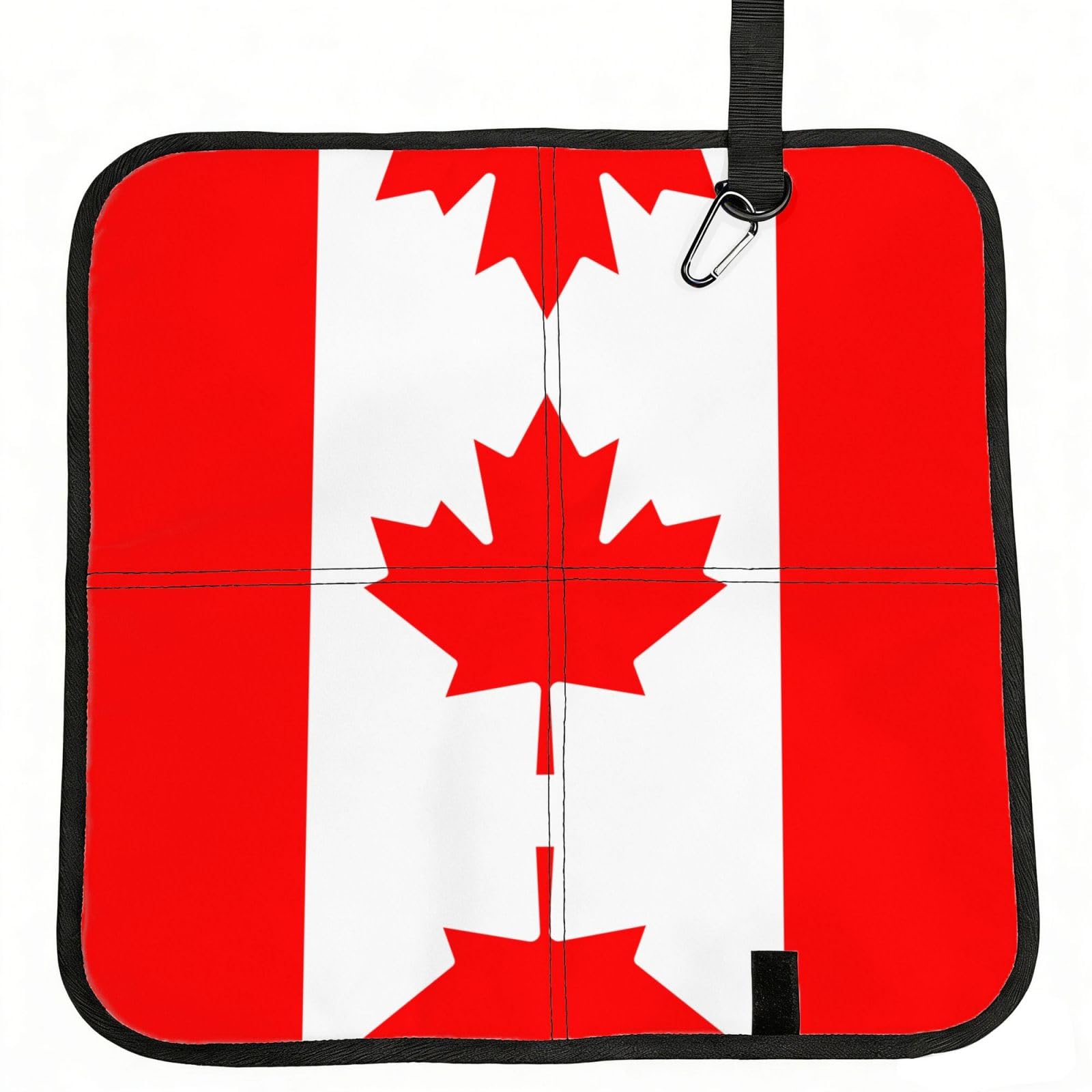 WZYCWB Canadian flag Foldable Seating Cushion with Carabiner - Stadium Mat for Camping, Hiking and Outdoor Activities