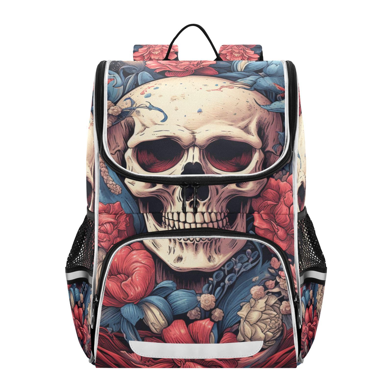 Mochila para portátil bolso escolar niño niña con serpiente flores 8