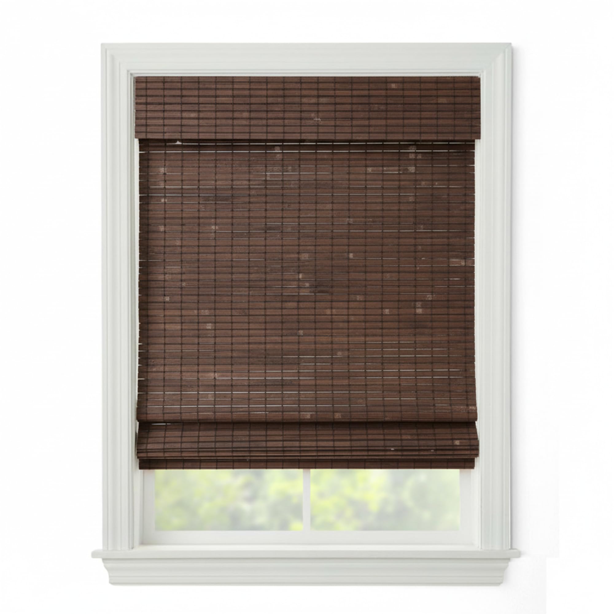 Cordless Woven Wood Roman Shades, 29W x 36H, Hatteras Cocoa, Sizes 20-72 Wide and 24-72 High
