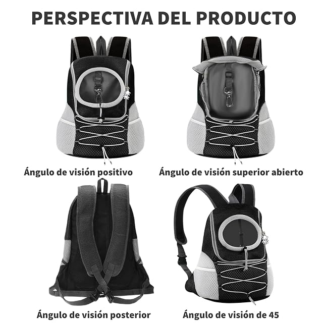 Foto 6 de 6 de PETCUTE Mochila para Perros Ajustable,Transpirable Bolsa de Viaje para Mascotas con Parte Inferior…