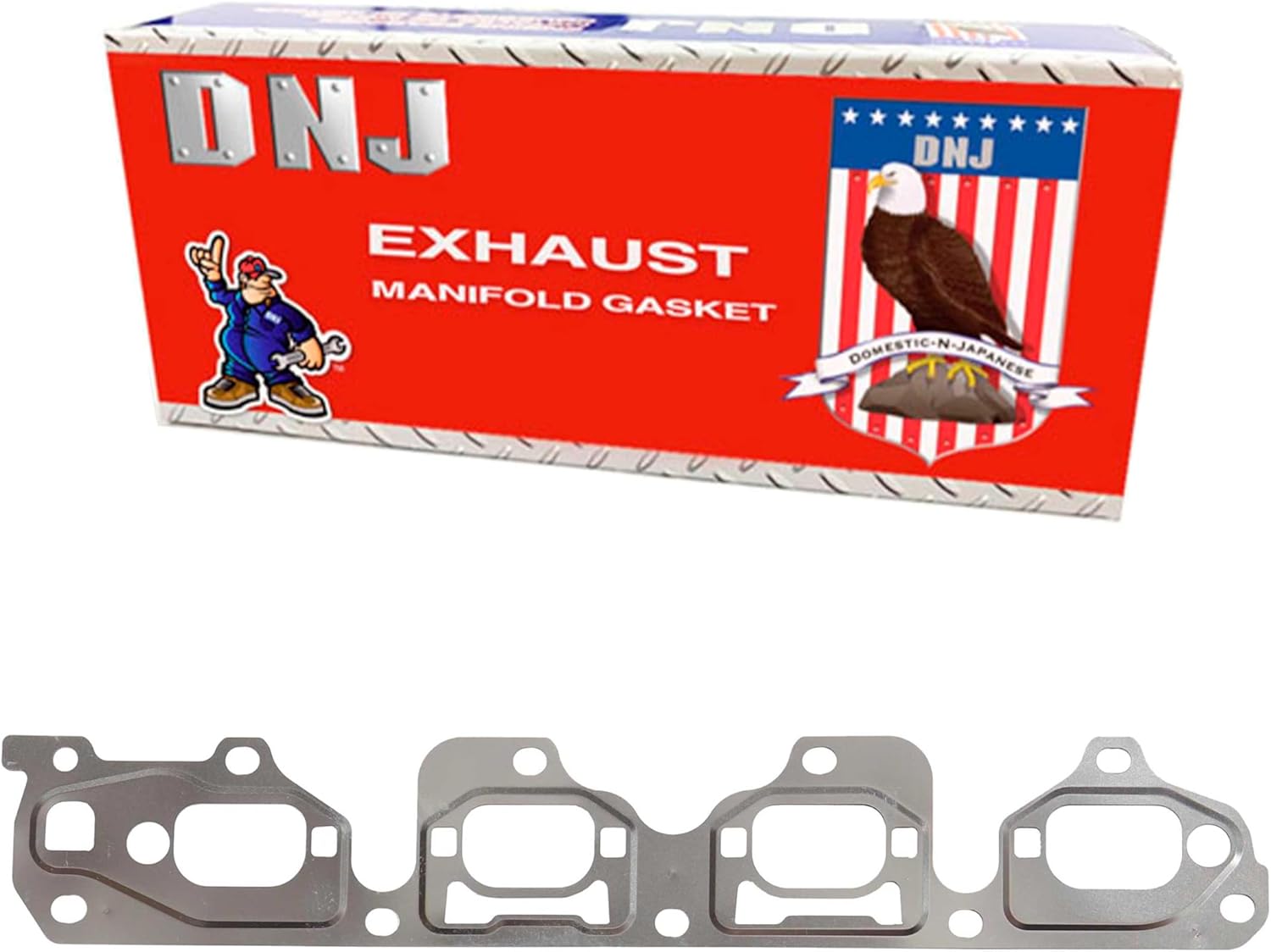 DNJ EG314 Exhaust Manifold Gasket Set for 2000-2010 Chevrolet, Oldsmobile, Pontiac, Saturn Alero, Aura, Cavalier 2.2L-2.4L L4 16V DOHC 2198cc