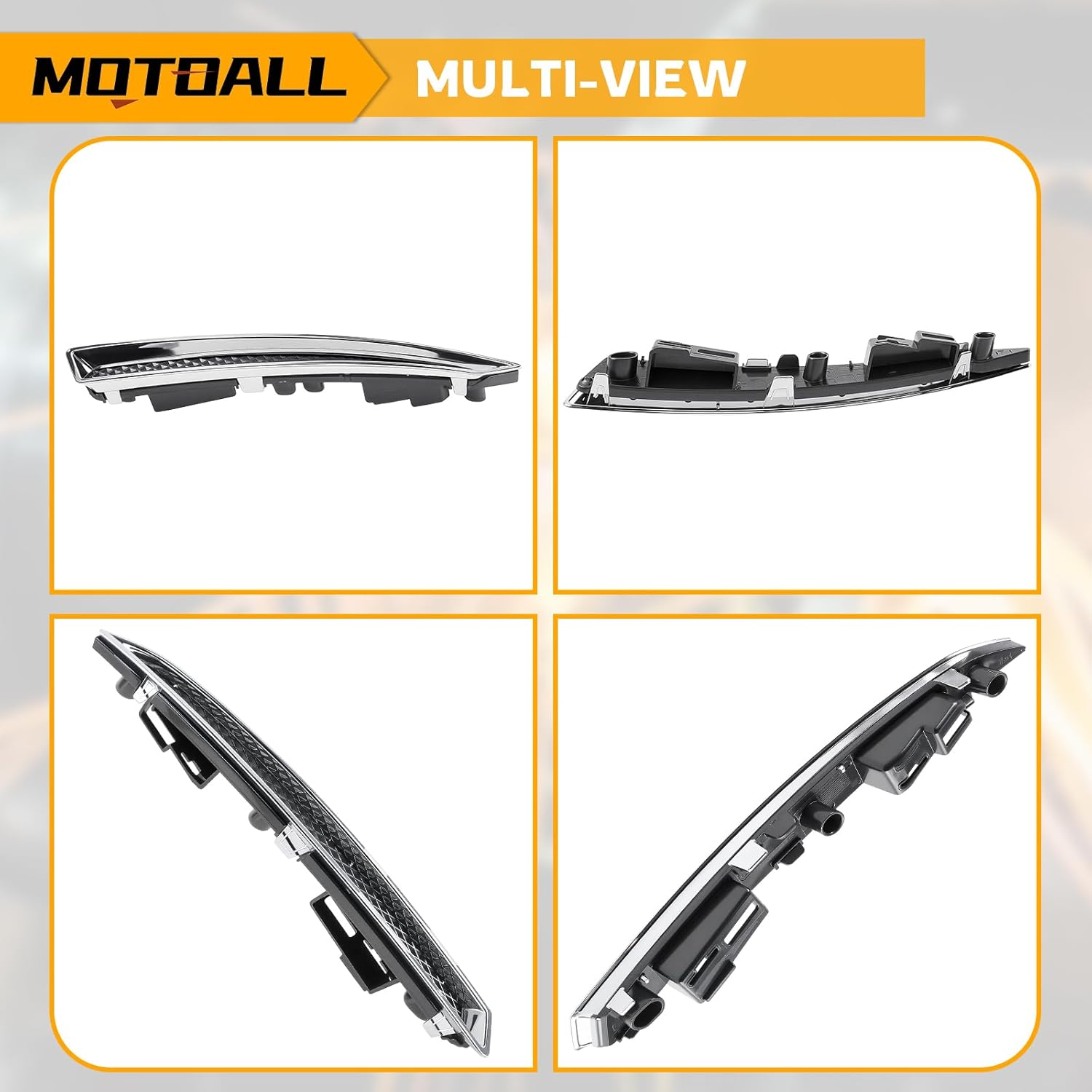 MOTOALL CJ5Z13008D Headlight Lower Trim Moulding Left & Right 2 Pcs Fit for Ford Escape 2013-2016 Replaces# CJ5Z13008C