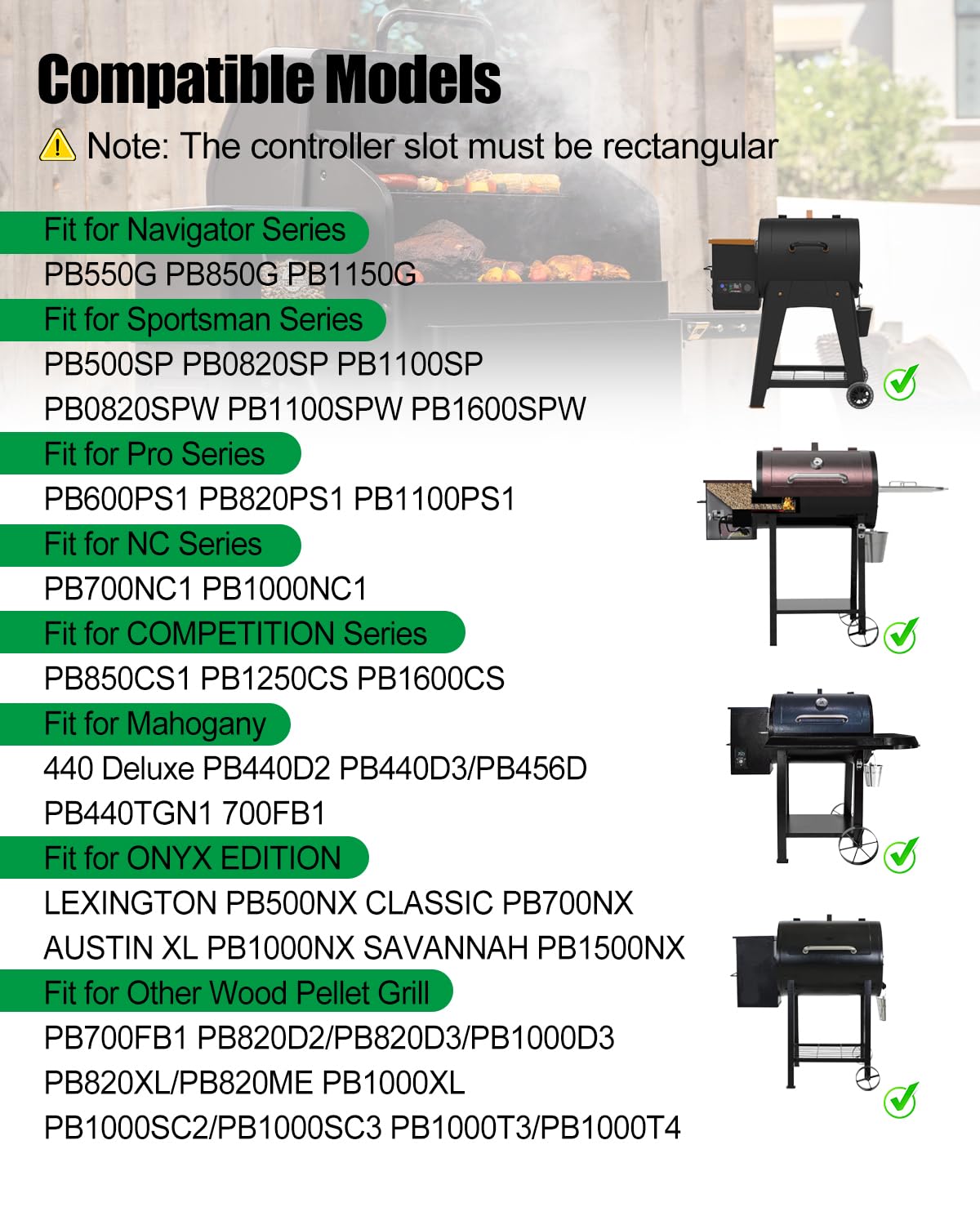 Grill Controller Fit for Pit Boss 440-1600 Sportsman Navigator Mahogany, Within The 180°F to 500°F Range