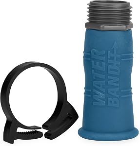Camco Water Bandit | Features a Highly Flexible Silicone-Polymer Sleeve & ABS Male Water Hose Connection | Works with Damaged or Stripped Faucet Threads or Faucets Without Threads (22484)