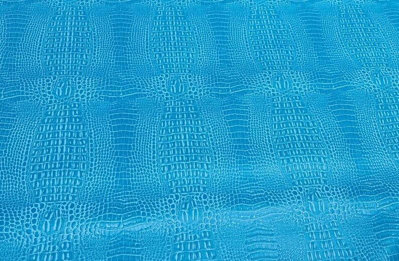 Luvfabrics Vinyl Faux Leather Marine Gator Fabric - Sold by The Yard - 54" (Green)