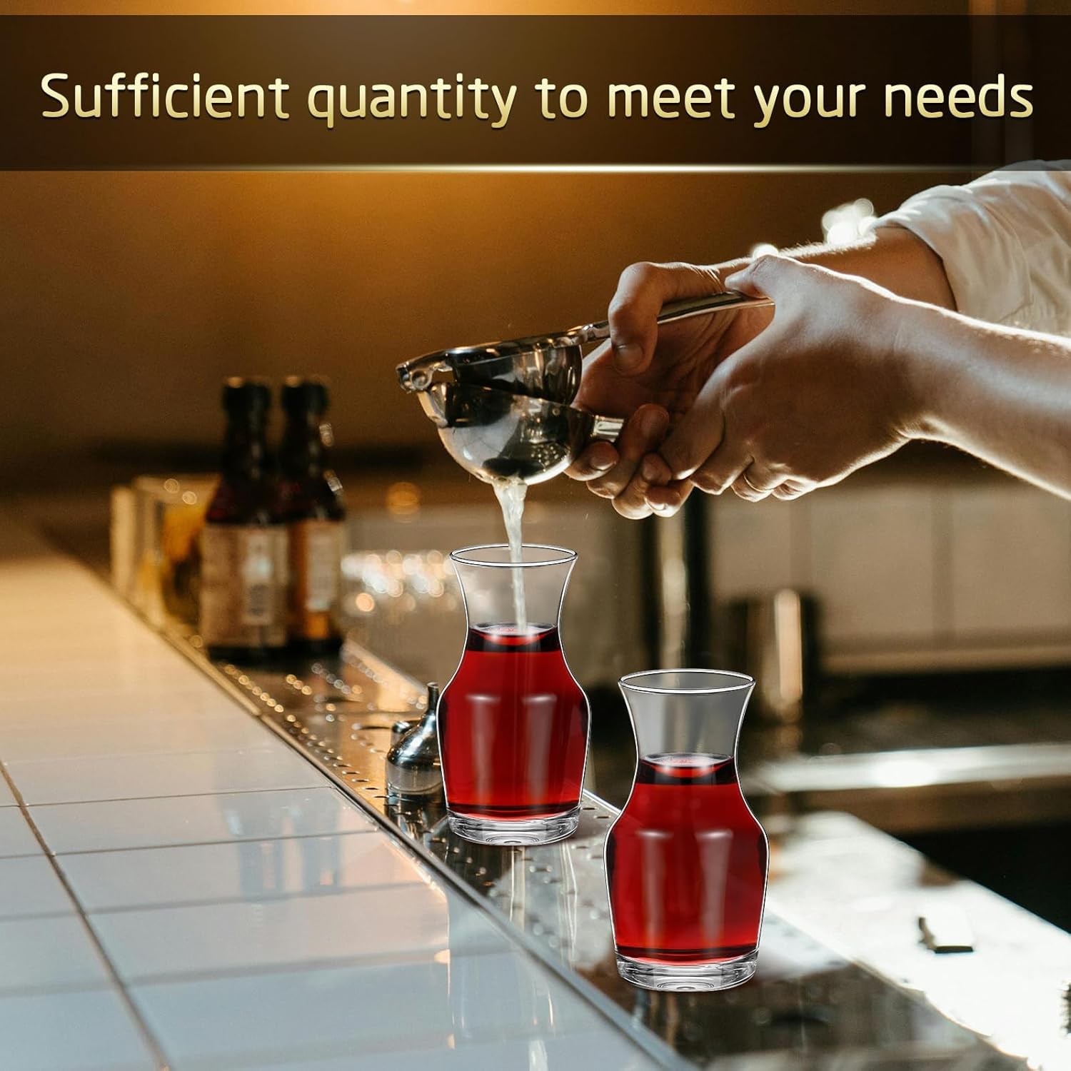 3 Pack Single Serving Wine Carafe Glass Small Mini Carafe Individual Wine Refill Decanter for Dinner Parties Tastings Bars Restaurants (6.5 oz) - Image 6