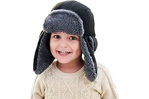 Toddler Boys Winter Hat Long Earflaps Warm Fleece Trapper Hat