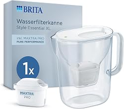 BRITA Wasserfilter Kanne Style Essential XL weiß (3,6L) i…