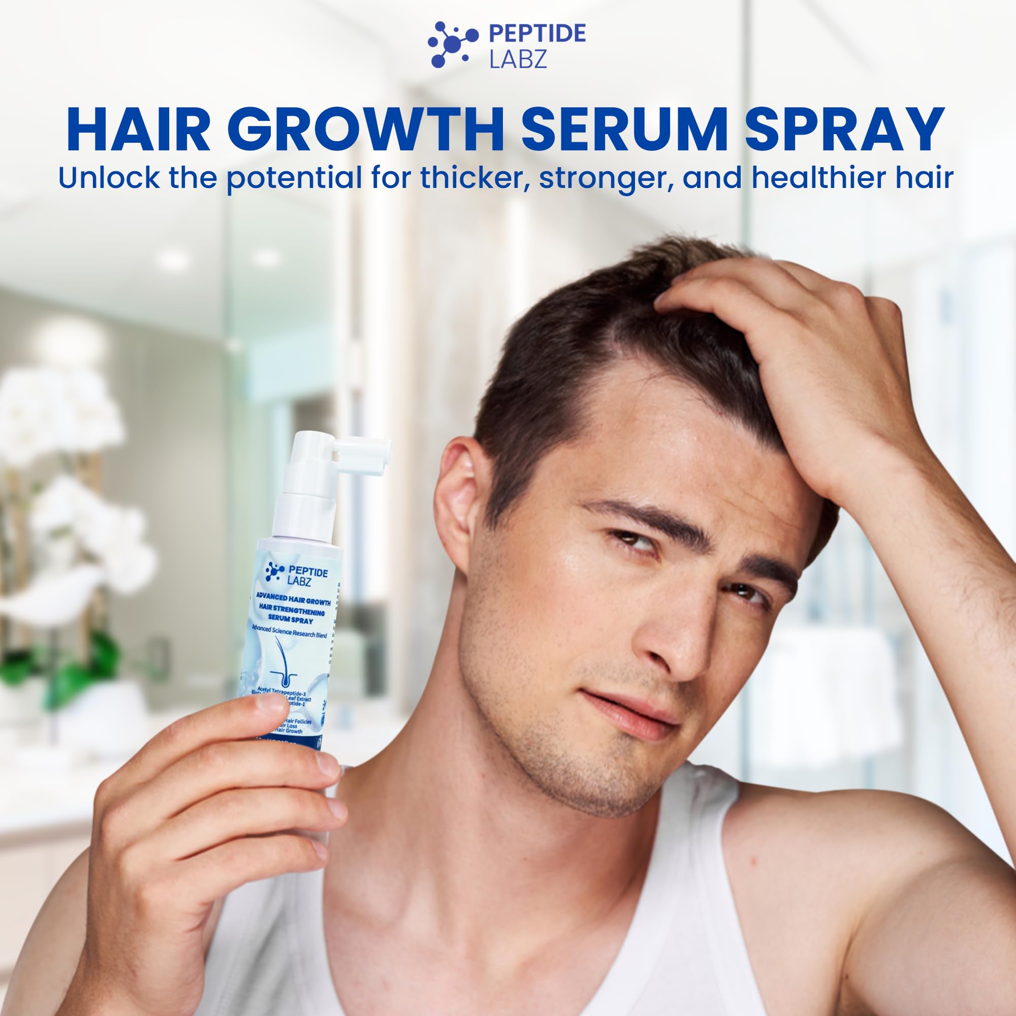 Amazon.com : Peptide Hair Growth Serum Spray with Acetyl Amazon.com : Peptide Hair Growth Serum Spray with Acetyl