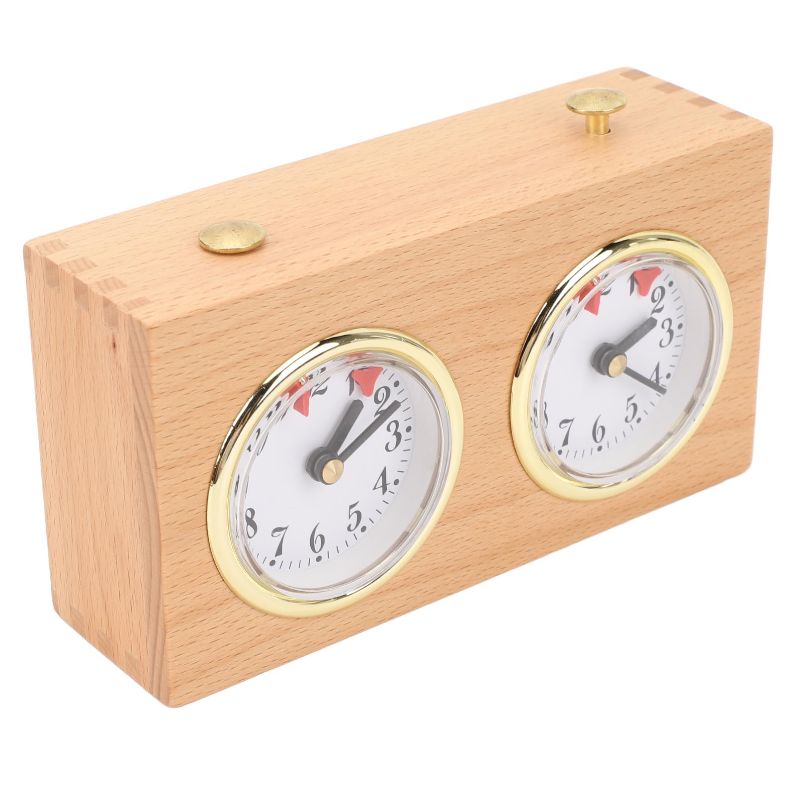 Chrees Orologio da Scacchi Meccanico con Design Vintage in Legno, Timer Analogico