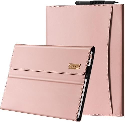 Vista 45 de CoBak Funda para Microsoft Surface Pro 12" (2025), Premium Business Cover con soporte multiángulo, soporte para lápiz capacitivo integrado, soporte