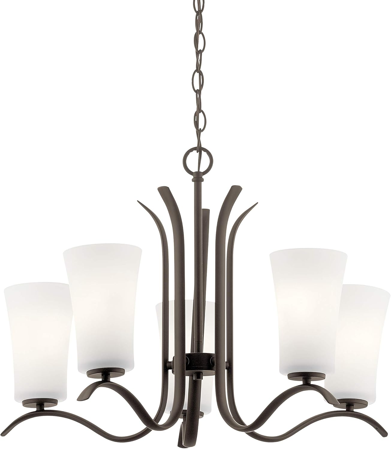 Onе-Dау Sаlе: Uр tо 70% оƒƒ Kichler Armida 18 5 Light Chandelier with Satin Etched White Glass in Olde Bronze