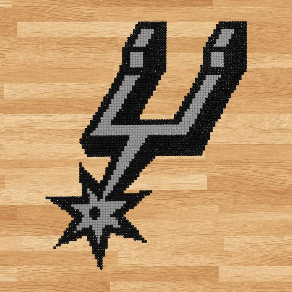 Camelot Licensed Collection of NBA Facet Art Kits, 12.6X12.6 NBA SAN Antonio Spurs