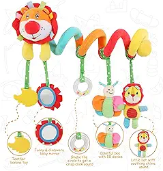 Mobile Leaozinho Espiral Bebe Carrinho Com Chocalho