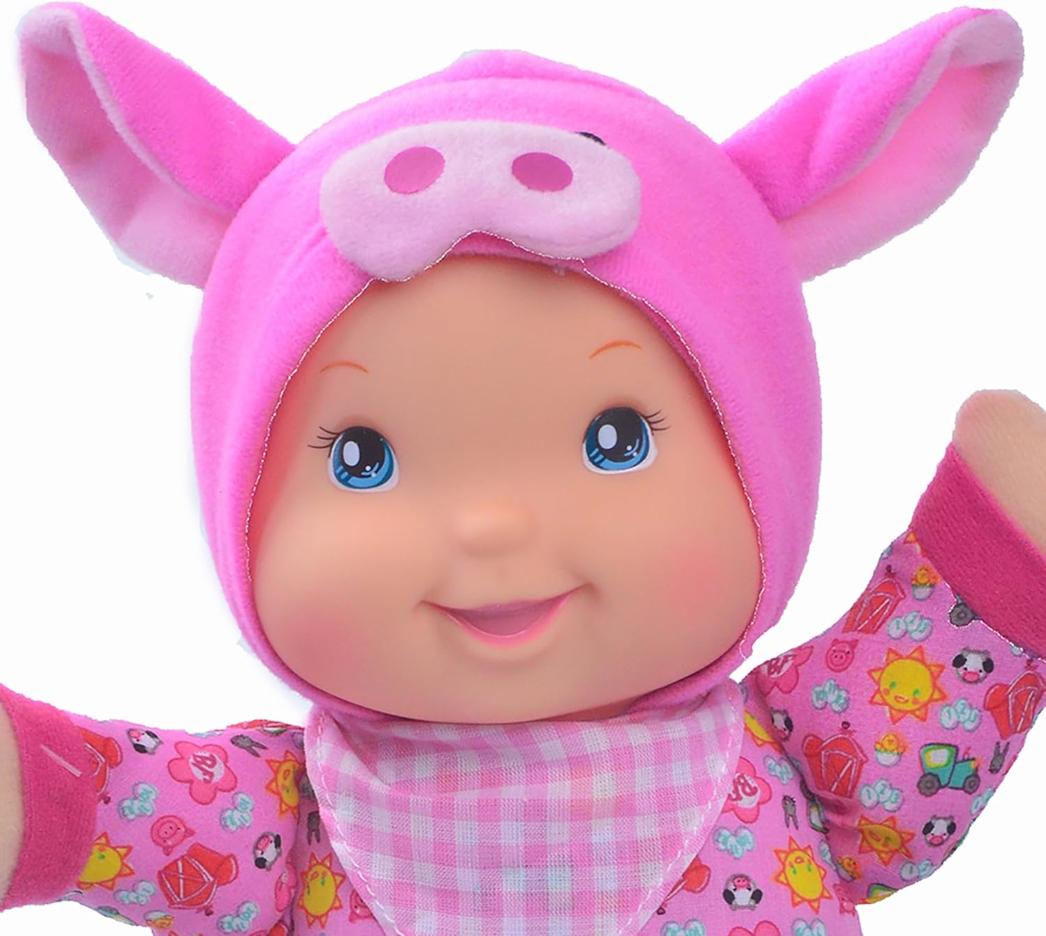 Baby's First 12" Farm Animal Friends Pink Pig Soft & Cuddly Singing Musical Doll, Sings Old McDonald Had a Farm
