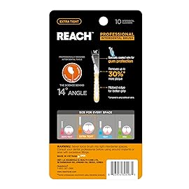 Reach Interdental Brush Cleaners, 0.7mm, Extra Tight, Sensitive Gum Protection, Plaque Remover for Teeth, Braces Flossers, Braces Brush, Dental Toothbrushes, Oral Care, 1 Pack, 10 Count