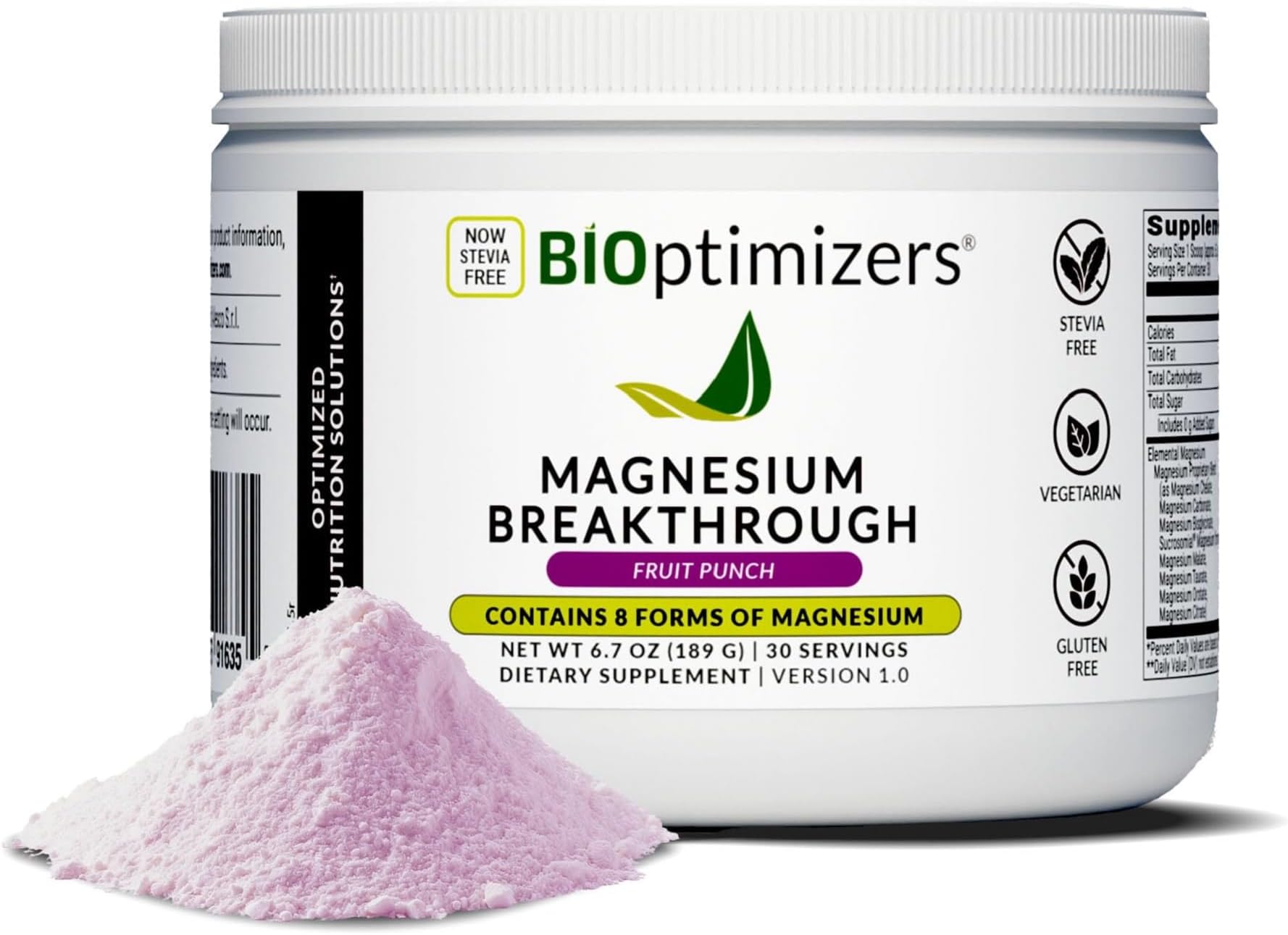 Magnesium Breakthrough Drink - 8 Forms of Magnesium, Electrolytes, Sleep Health, Stress, Muscle Recovery, Heart Support | Glycinate, Citrate, Malate - Fruit Punch