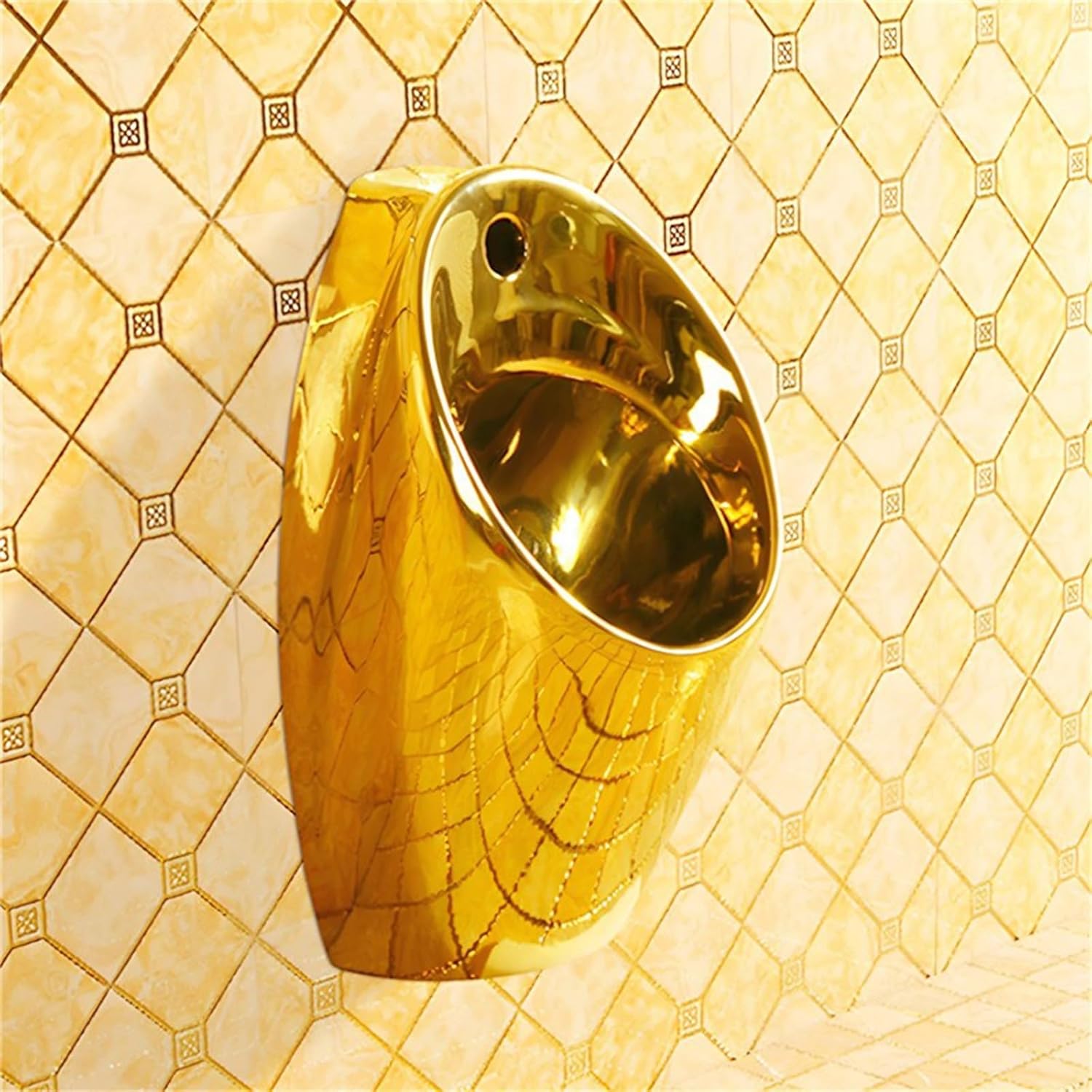 Commercial Washout Urinal Induction Adult Urinal Space-Saving Urinal Universal Washout High Efficiency Urinal with Sensor Flush Valve for Schools Garage(34x28x64cm/13.39x11.02x25.2in)