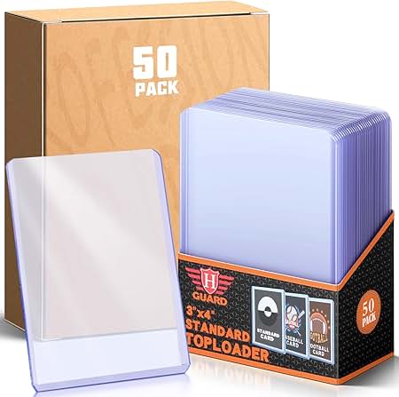 sports cards sleeves 50 Count Toploaders for Cards, 3
