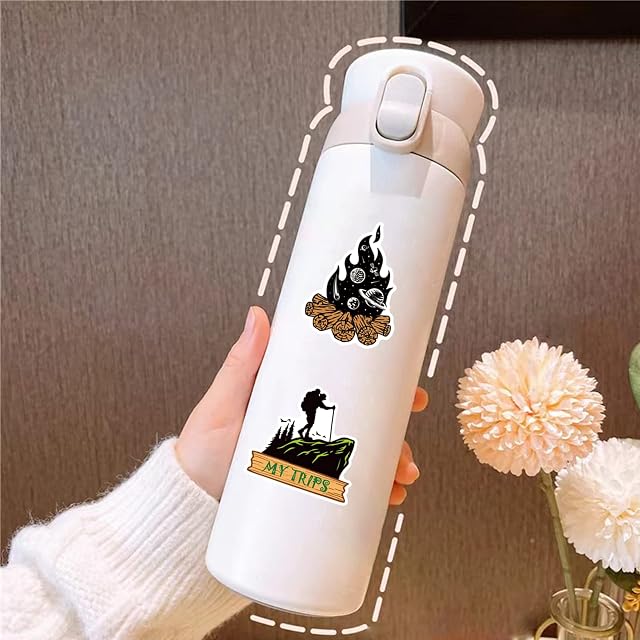 Foto 5 de 8 de Exteriores Pegatinas Paquete, 100 Piezas Aventura Senderismo Camping Wilderness Stickers Para Botella De Agua