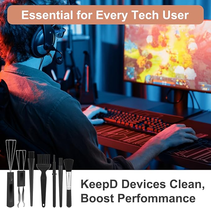 Kit de Limpieza para Teclado de 7 Piezas con Extractor de Teclas miniatura 5