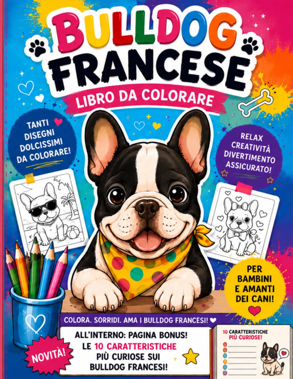 BULLDOG FRANCESI: Cuccioli Teneri, Avventure Divertenti e Tanti Disegni da Colorare!