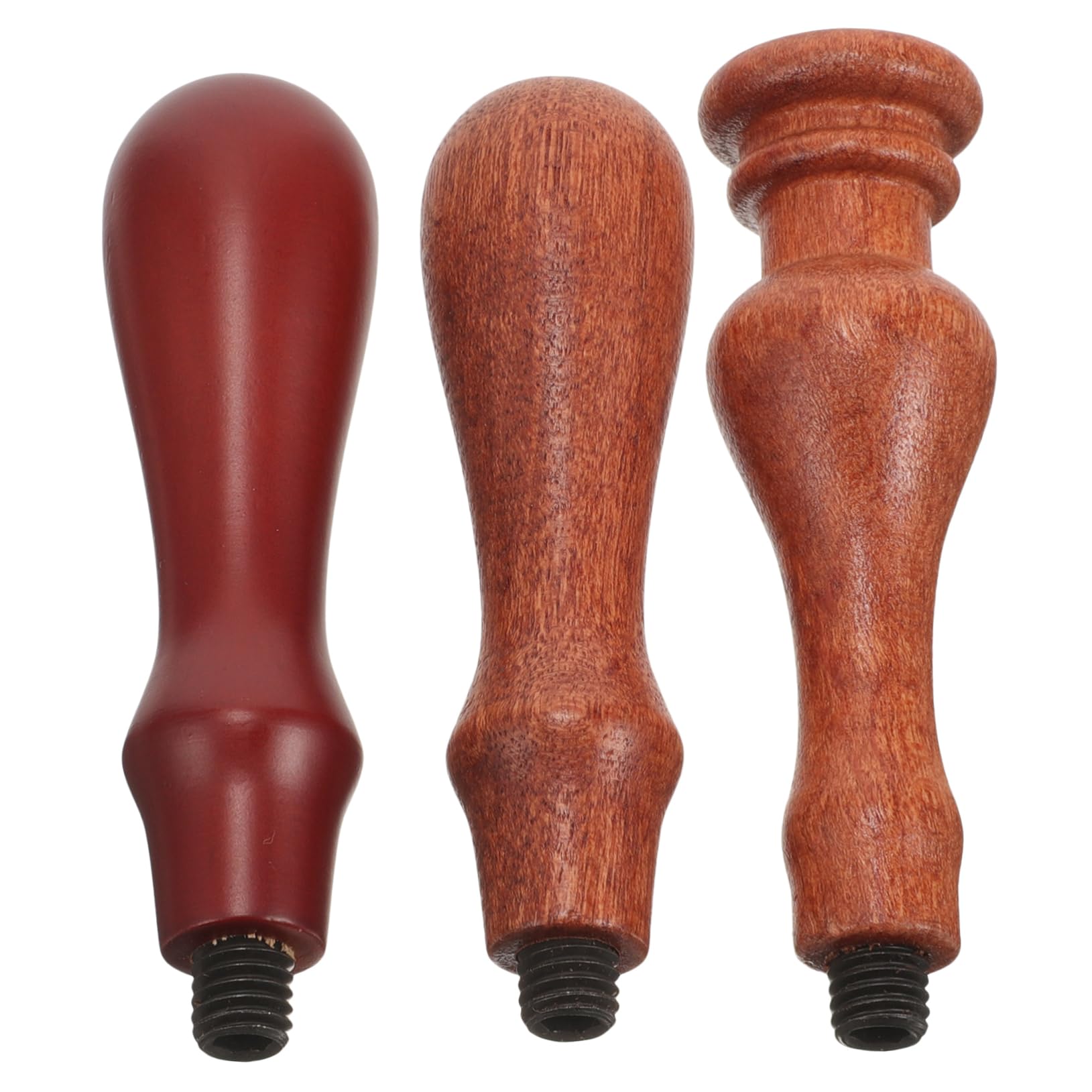 SHINEOFI 5 Sätze Feuerfarbe Griffzubehör Hochzeit Wachs Siegelstempel Und Für Geprägt Briefsiegelstempel Umschlag Versiegelung Griffe Wachssiegel Light Brown Metall 3 Stücke * 5