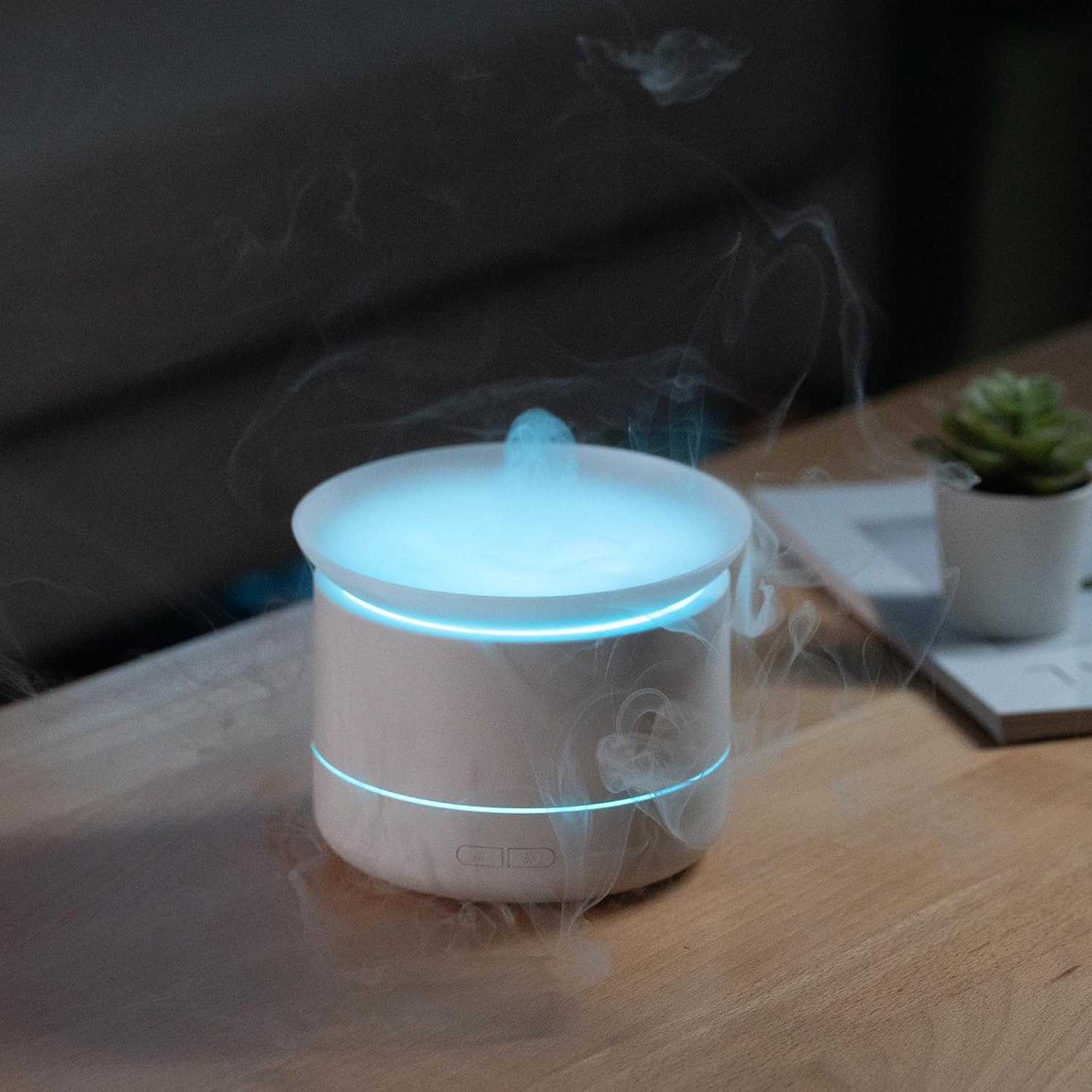 200ML Tabletop Fountain, Atomizing Desktop Fountain & Clouds Mist Essential Oil Diffusers, Aroma Air Aromatherapy Diffuser, Cool Mist Humidifiers, Zen Meditation Illuminated Indoor Relaxation