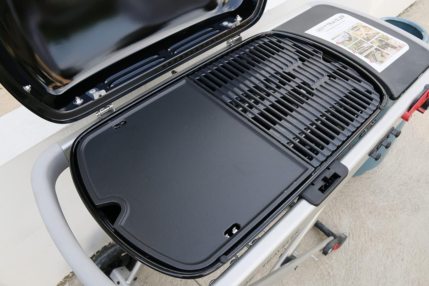 Denmay Piastra in Ghisa per Barbecue a Gas Portatile Weber Traveler - Ricambio per Griglia, 1 Pezzo