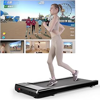 Superun Raceable Walking Pad Suitable for High-Tech Machines, 159 kg Capacity Desk Treadmill, Treadmill with App Control w…