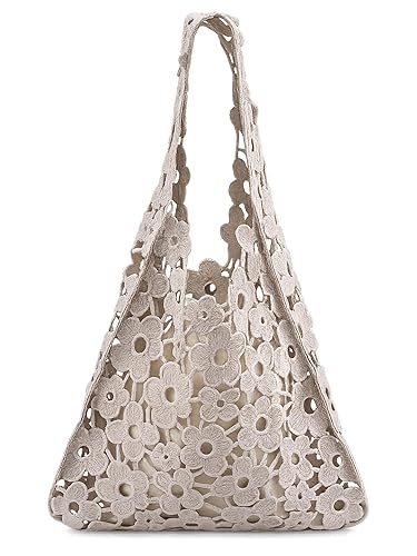 Aliceset Flower Hollow out Crochet Knit Shoulder Bag Women's Boho