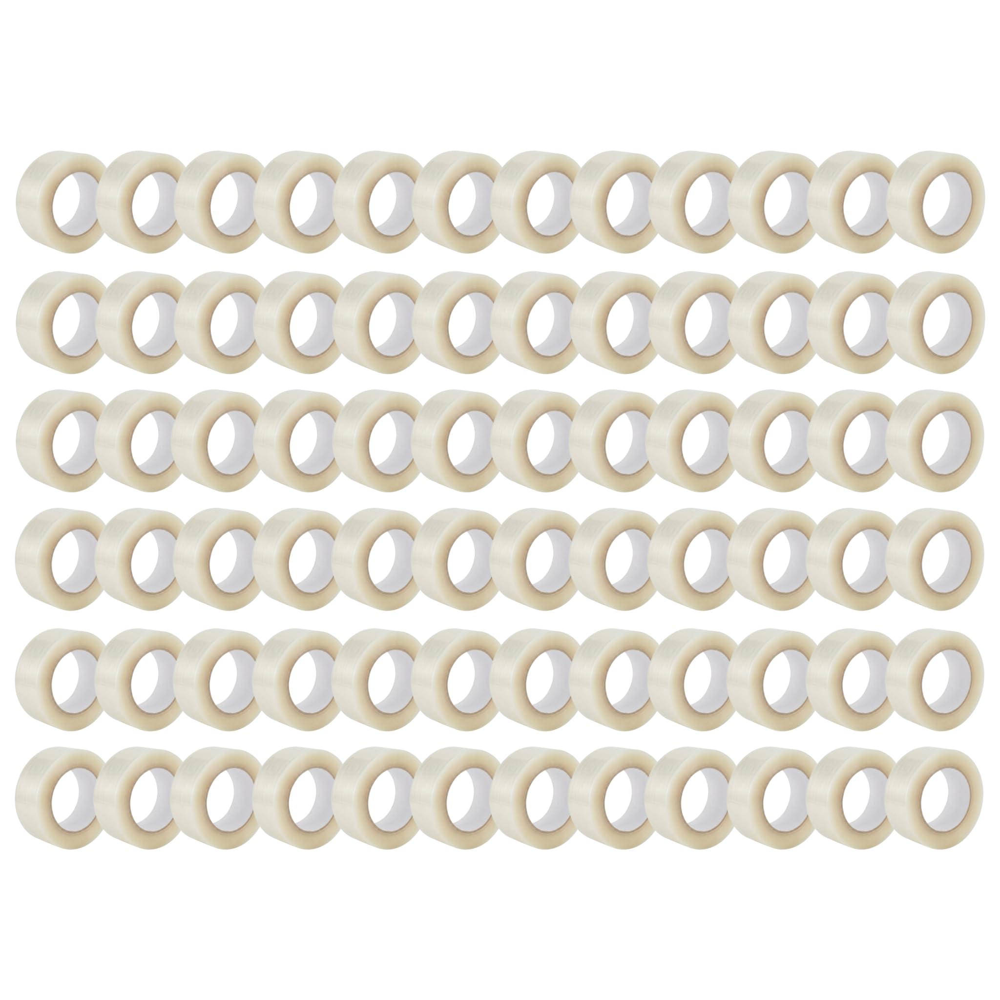 Confezione da 72 nastri adesivi trasparenti per imballaggio, standard 48 mm x 66 m, di alta qualità, 50 micron, adesivi per traslochi, spedizioni, pacchi e cartoni